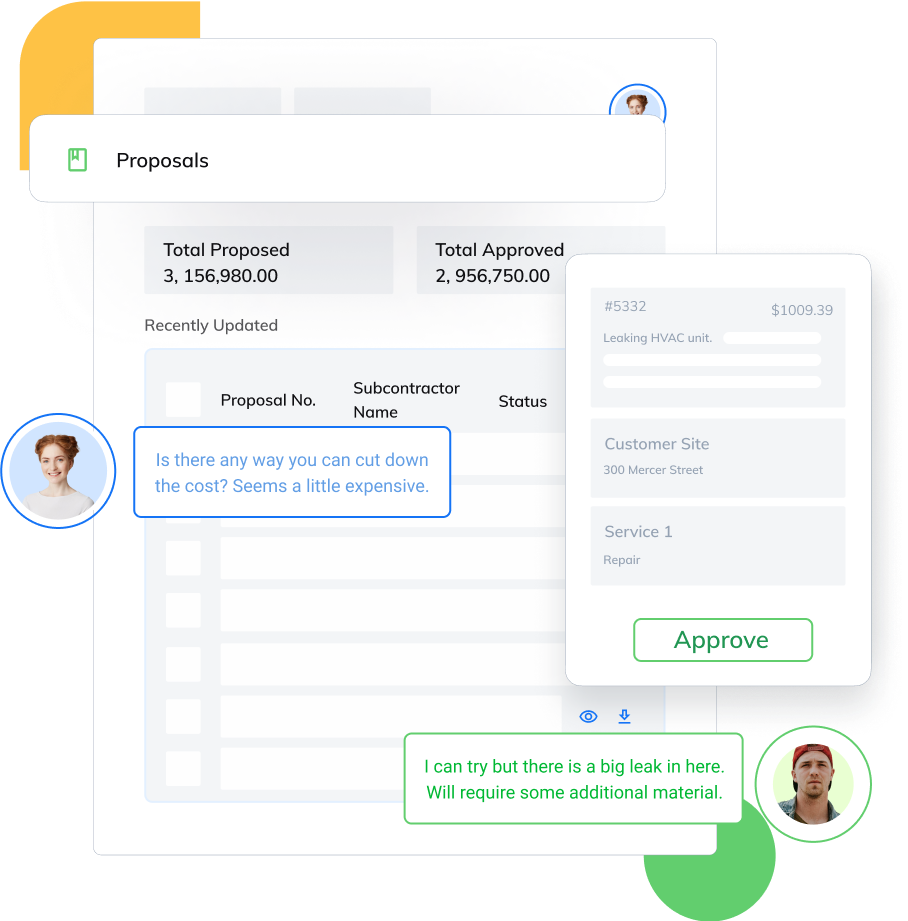 Send and receive proposals