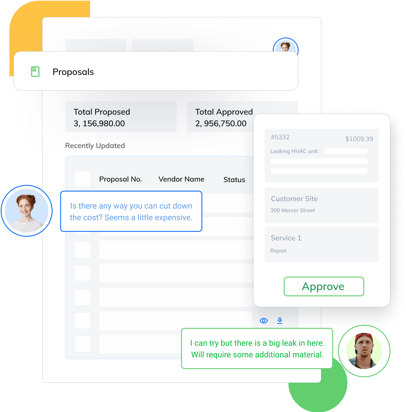Send and receive proposals