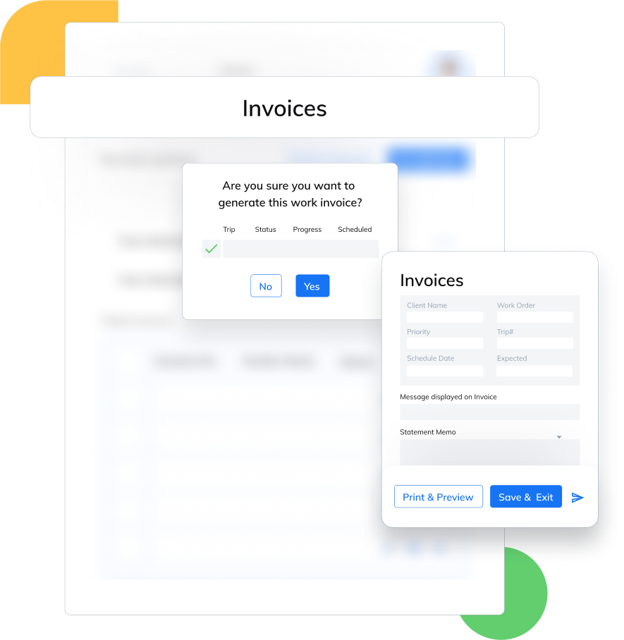 Convert complete service requests to invoices